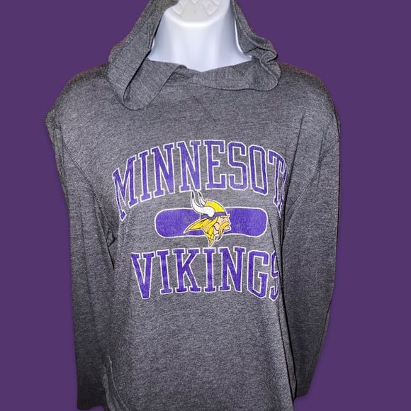 Mens NFL Team Apparel MN Vikings Lightweight Hoodie Size Medium - Picture 1 of 3